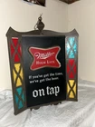 Vintage 1970s Miller High Life "3-Sided Hanging" Beer Sign