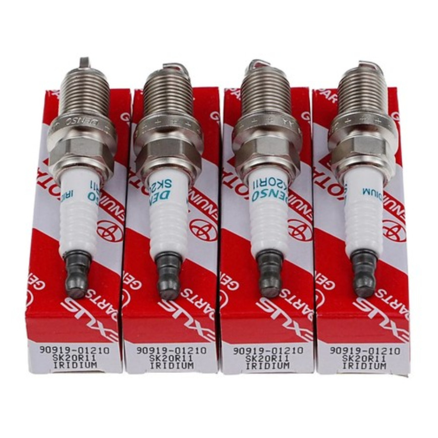 4PCS DENSO Iridium Spark Plug 90919-01210 SK20R11 3297 OEM for Toyota Lexus