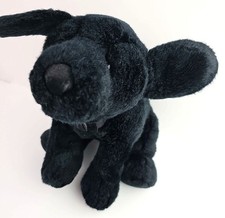 Black Labrador Retriever Dog Pup Plush 11 in Russ Berrie Stuffed Animal