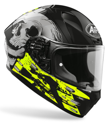 Full Face Motorcycle Helmet Airoh Valor Akuna Glossy Yellow Size XL