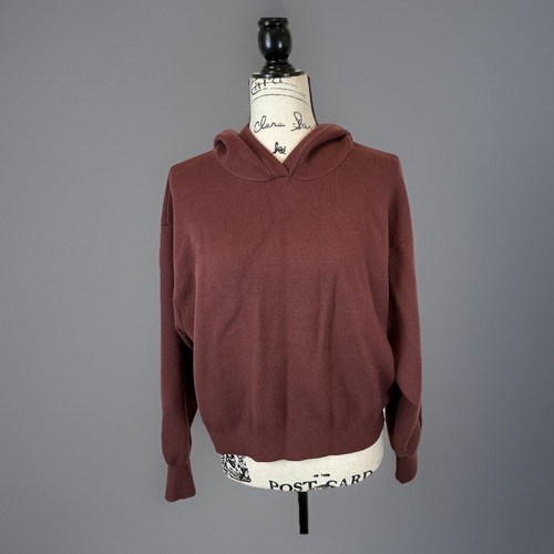 Maeve Anthropologie Hoodie Pullover Knit Sweater Casual Comfy Brown Small