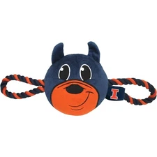 Pets First NCAA Mascot Face Toy for Dogs & Cats Plush Dog Toy with Squeaker
