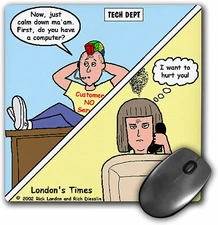 3dRose Typical Techie Help Departments - Mouse Pad, 8 by 8" (mp_1511_1)