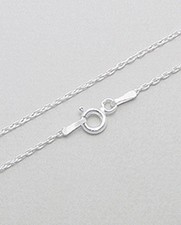 Solid Sterling Silver 17" Cable Link Chain 1.5g 1mm Wide Italian 695