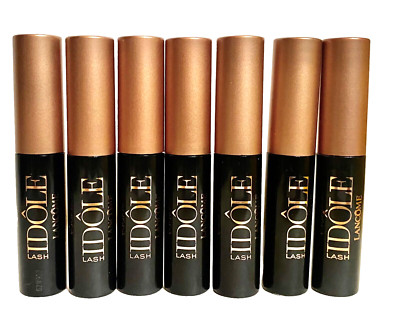 7 Lancome IDOLE  LASH  Lifting Volumizing Mascara Black Travel Size Set of 7 New