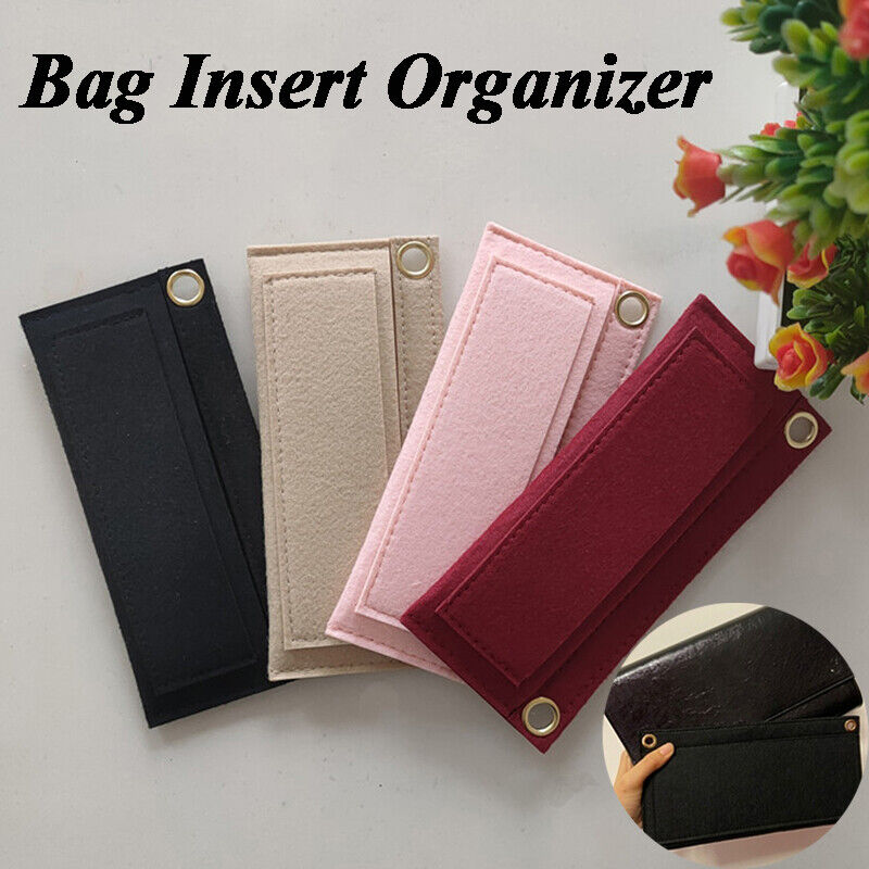 Multi-Pocket Insert Bag Felt Purse Clutch Handbag Liner Wallet Tote  Organizer US