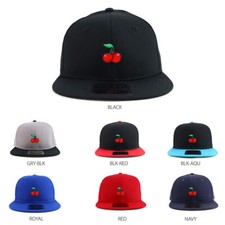 Cherry Patch Youth Size Superior Cotton Twill Flatbill Snapback - FREE SHIP