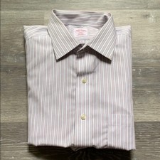 Mens Brooks Brothers Regular Fit Shirt Button Front 16.5-4/5