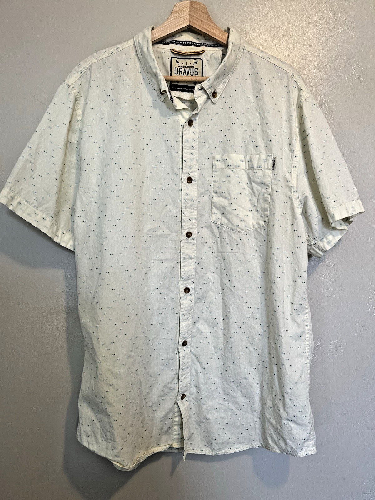 Dravus Inside Out Pattern Button Down Men's Shirt… - image 1