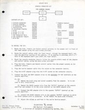 Leslie Organ Console 9010 Connector Kit Installation Instruction Sheets Hammond