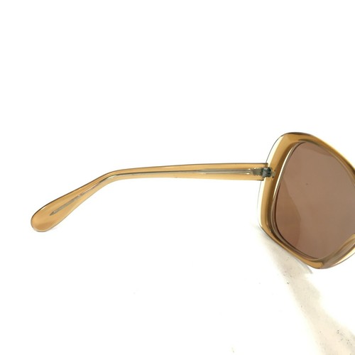 Vintage Silhouette Sunglasses Mod 626 Clear Brown Cat Eye Wrap with Brown Lenses - Picture 7 of 8