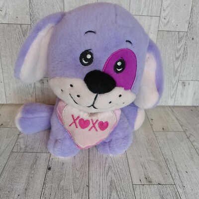 dandee-purple-puppy-dog-xoxo-heart-valentines-plush-stuffed-animal