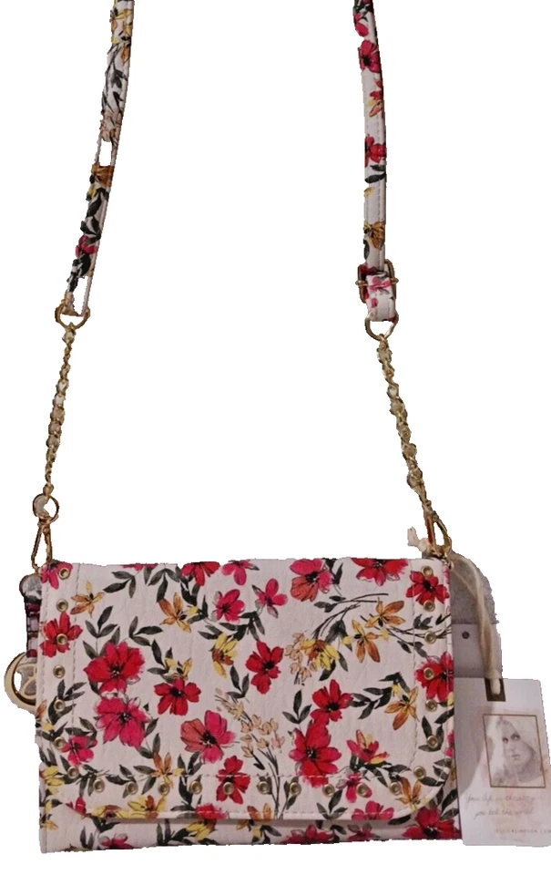 NWT JESSICA SIMPSON BAG WALLET POISES WITH FLORAL PRINT, CHAIN DETAIL - Image 2 of 4