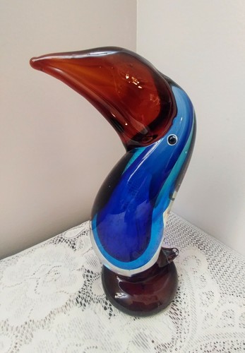 Murano Art Glass Bird Figurine Sculpture Hand Made Vintage - Picture 2 of 9