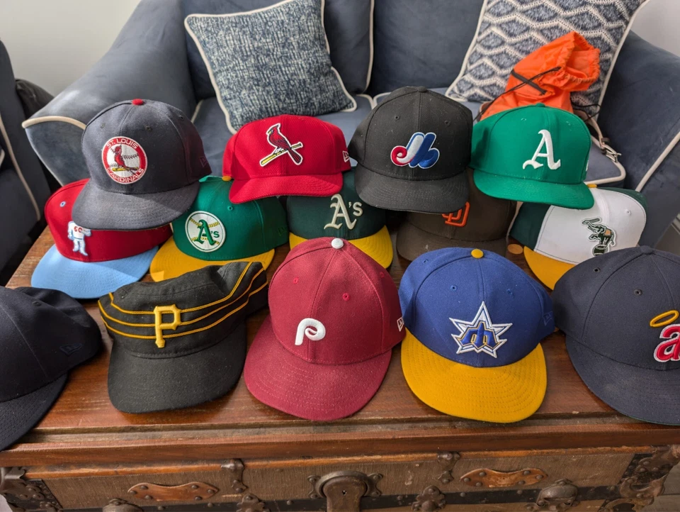 50 new era hats 7 5/8 hat collection lot - Image 2 of 4