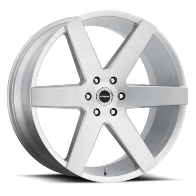 26 inch 26x10 Strada CODA BRUSHED SILVER wheels rims 6x5.5 6x139.7 +24 ...