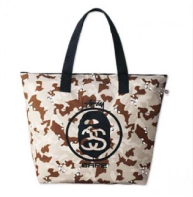 A Bathing Ape BAPE x STUSSY Camo Tote Bag November 2013 Mag Free Gift
