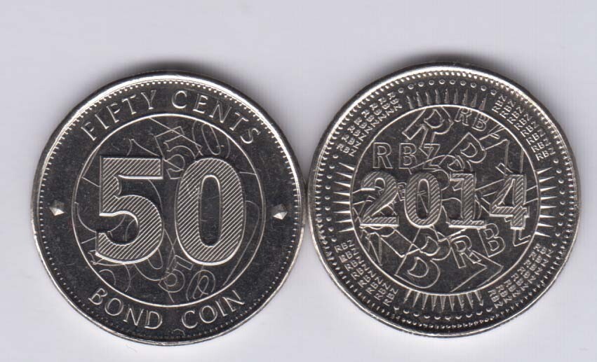 ZIMBABWE 50 Cents 2014 Bond Coin, BU | eBay