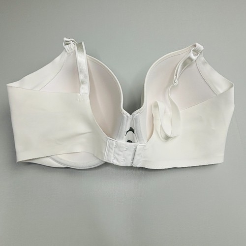 Warners No Side Effects Bra 38D Underwire Satin Padded Back Smoothing 01356 - Picture 4 of 6
