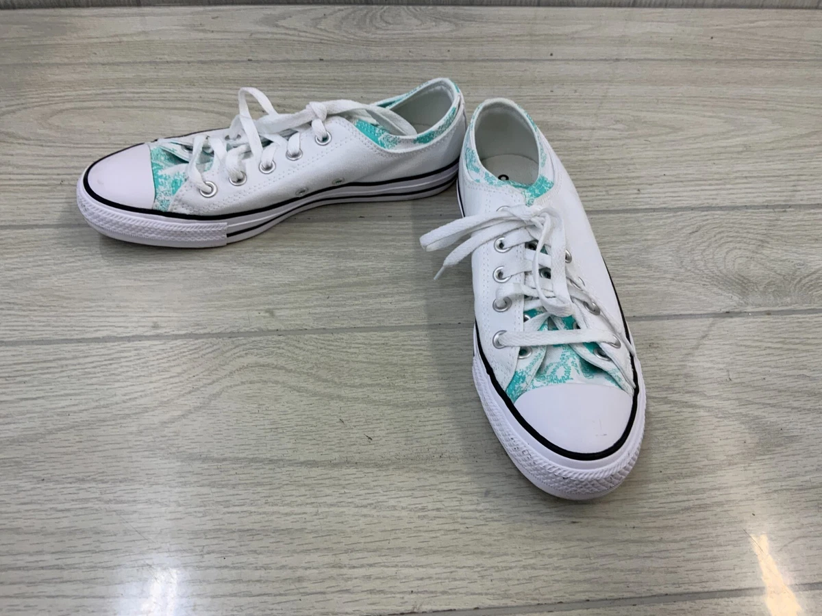 Converse CTAS Double Upper Ox Sneakers, Size 9 M, White/Blue MSRP $65 | eBay