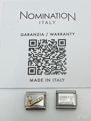 Authentic Nomination Golf  Classic CZ 18k Gold