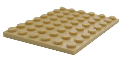 Lego 2 Stück Platte in beige (tan)  6x8 Platten (3036) Neu 6 x 8 Basics City