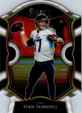 2020 Panini Select NFL Ryan Tannehill #42 White Prizm Die Cut TITANS SSP