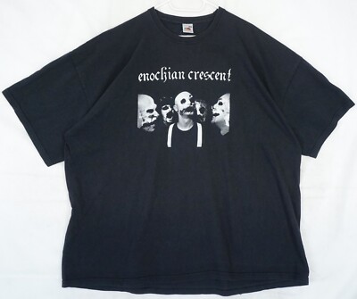 Enochian Crescent Metal Band Print T-Shirt Men's 3XL