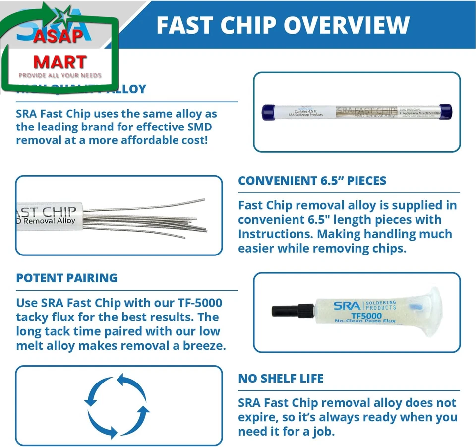Aleación de extracción para retrabajo SMD - 4,5 pies Foto 4 de 4