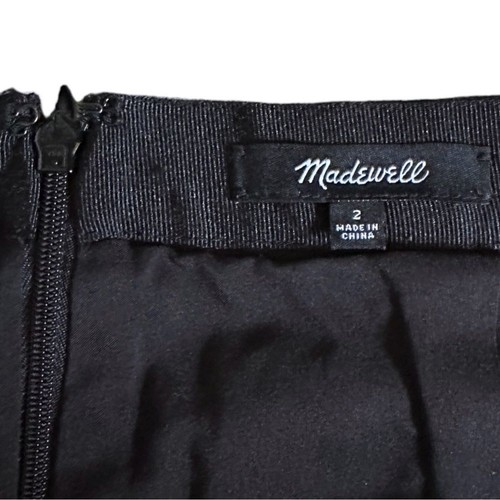 Mini jupe noire à carreaux en laine mélangée Madewell taille 2 classique preppy - Photo 3/5