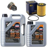 MotoröL Filter Set 4210 0W-30 Liqui Moly 6 Liter + Schraube FüR VW Sharan 2.8