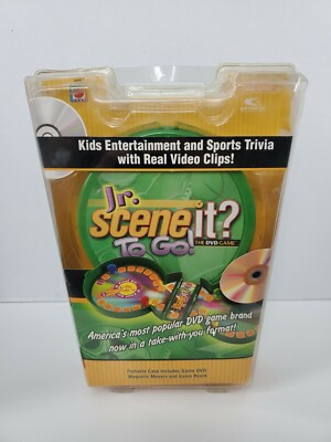 Jr. Scene It? To Go! Kids DVD Game, Portable Case, Magnetic Movers & Board - New