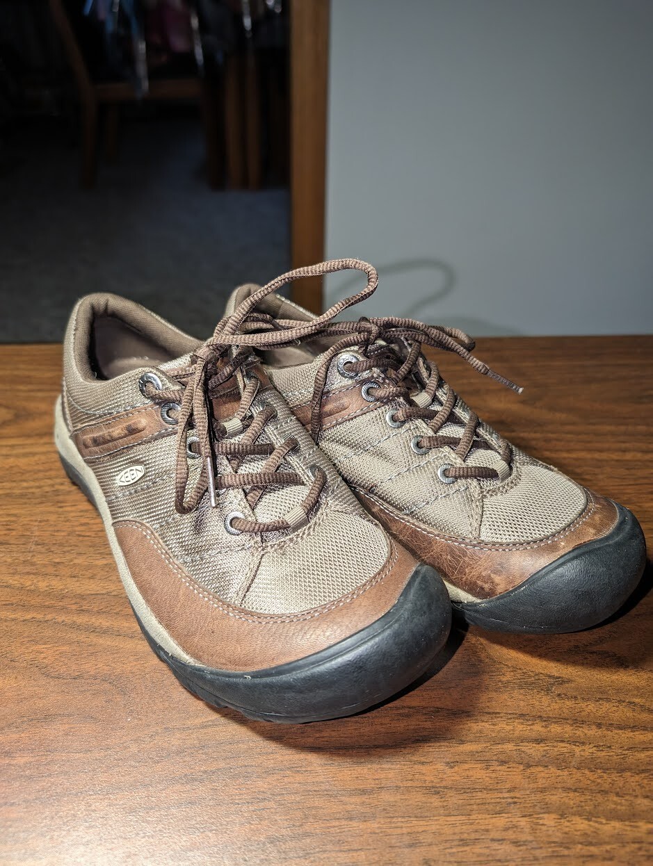 Scarpe Keen donna atletica escursionismo marrone beige 1012471 basse top 8 5 m