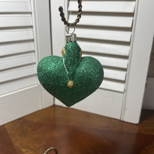 Patricia Breen Santa du Coeur 2000 #2034 Green 4” Heart St Patrick's Day - Picture 3 of 4
