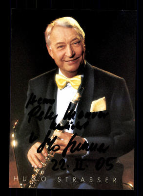 Hugo Strasser Autograph Card Original Signed ## BC 109898