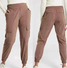 Athleta Chelsea Utility Jogger Pants Women 2 Mineral Brown Cargo Yoga Hike Gym