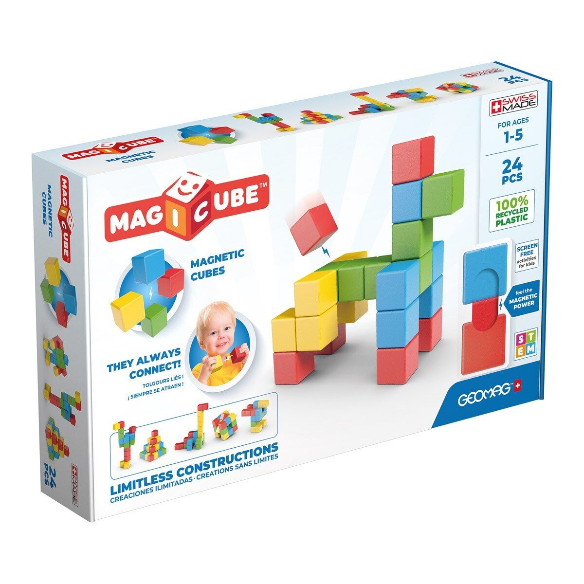 Geomag Magicube Magnetic Cubes - 24 Cubes