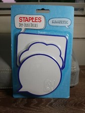 1 Pack of 3 Magnetic Dry Erase Decals, Blue. About 3 to 5 inches. New