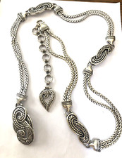 BRIGHTON Silver Tone Metal Belt