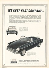 1964 Mgb Mg B Amco Parts Original Advertisement Print Art Car Ad Yel12