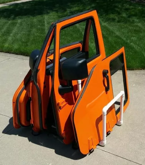 Jeep wrangler door rack pvc sale