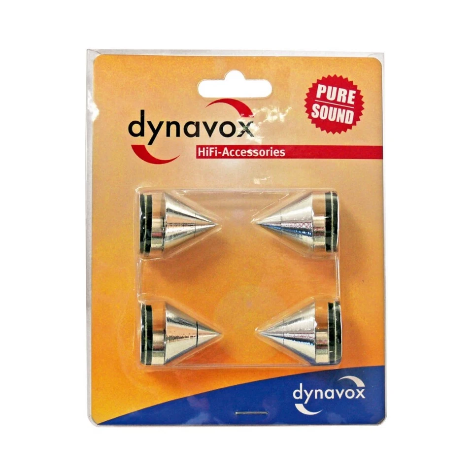 Dynavox 4er Set Absorber Spikes Noisekiller Boxenfüße Chrom - Bild 2 von 2