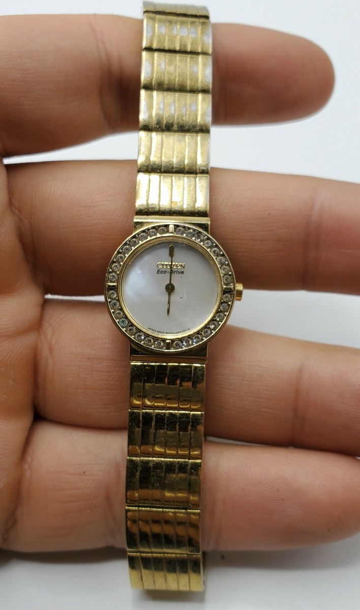 Citizen‎ Eco-Drive B023-D22071 Gold Tone Crystal Bezel MOP Dial Women\'s Watch Citizen® Ladies main image 3