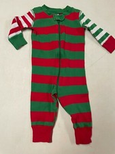 HANNA ANDERSSON ORGANIC COTTON HOLIDAY  UNION SUIT PAJAMAS 60 6  9  MS