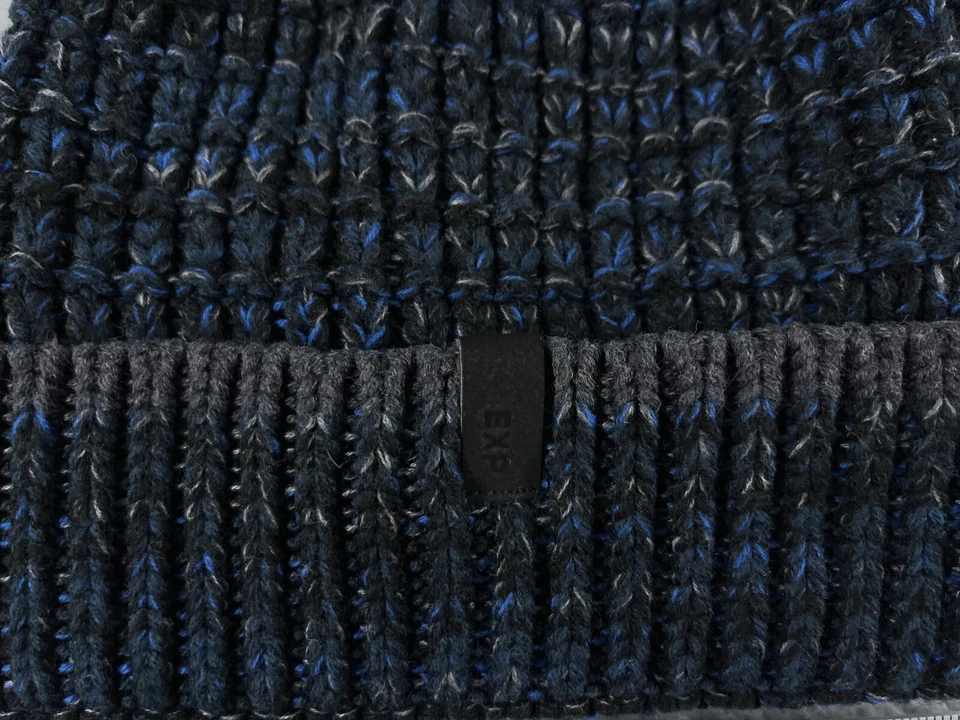Express Beanie Toque Adulto Talla Única Azul Negro Tejido Acrílico Mezcla Algodón Esquí Foto 2 de 4