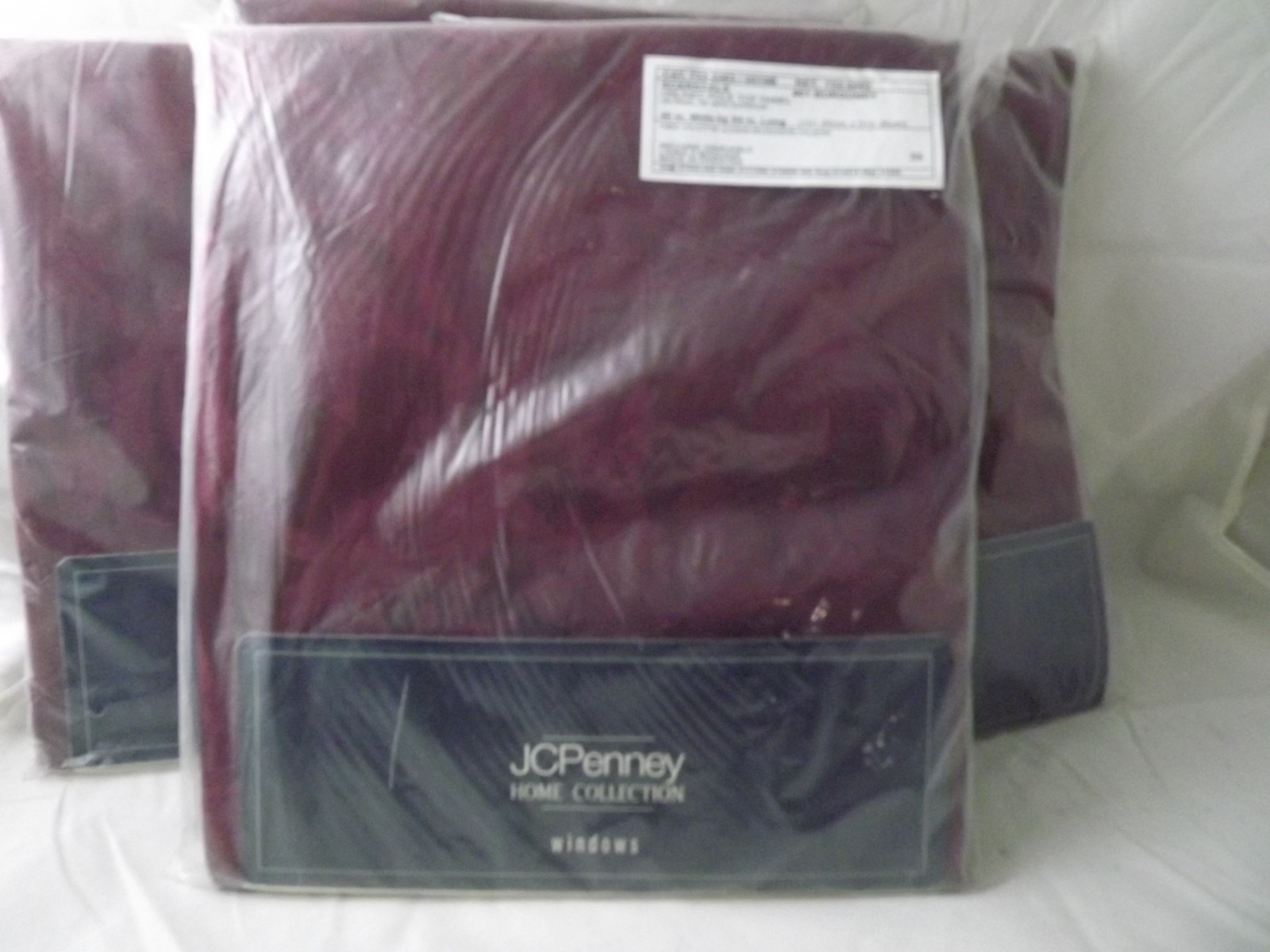 4 NEW JCPenney Scarsdale Burgundy Design Unlined Pole Top Panels Drape 40" x 84"