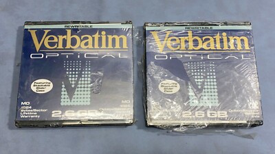 verbatim 91204 2.6gb rw media 1024 b/s edm-2600b edm-2600c/each New Sealed