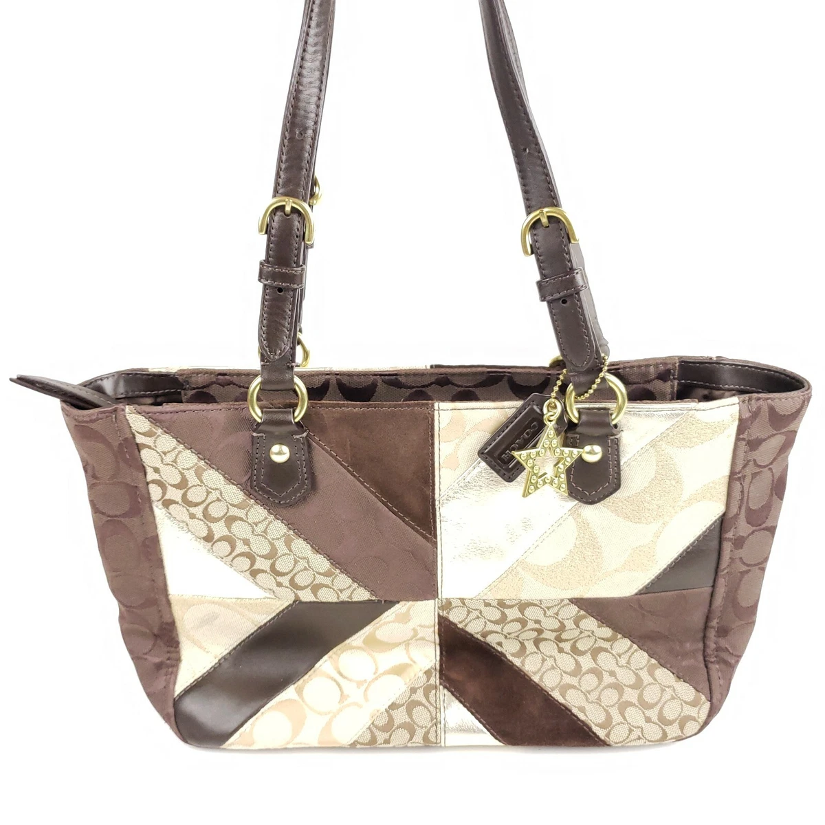Coach Chevron Patchwork Leather Handbag H1173-F17614 - Gallery  