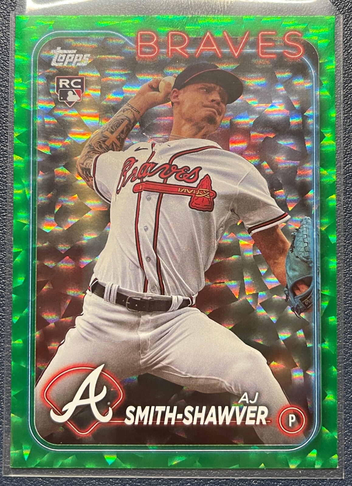 2024 Topps Series 1 Baseball AJ SMITH-SHAWVER RC #117 GREEN FOIL BOARD /499