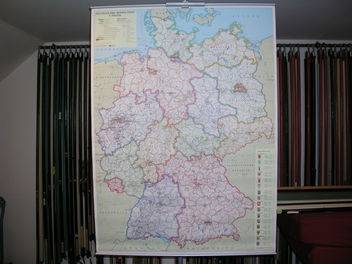 Germany BRD Federal States 2007 No School Wall Map Office Map Approx. 97x131cm